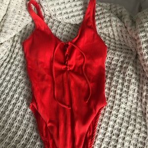 Red Hollister One Piece Swimsuit